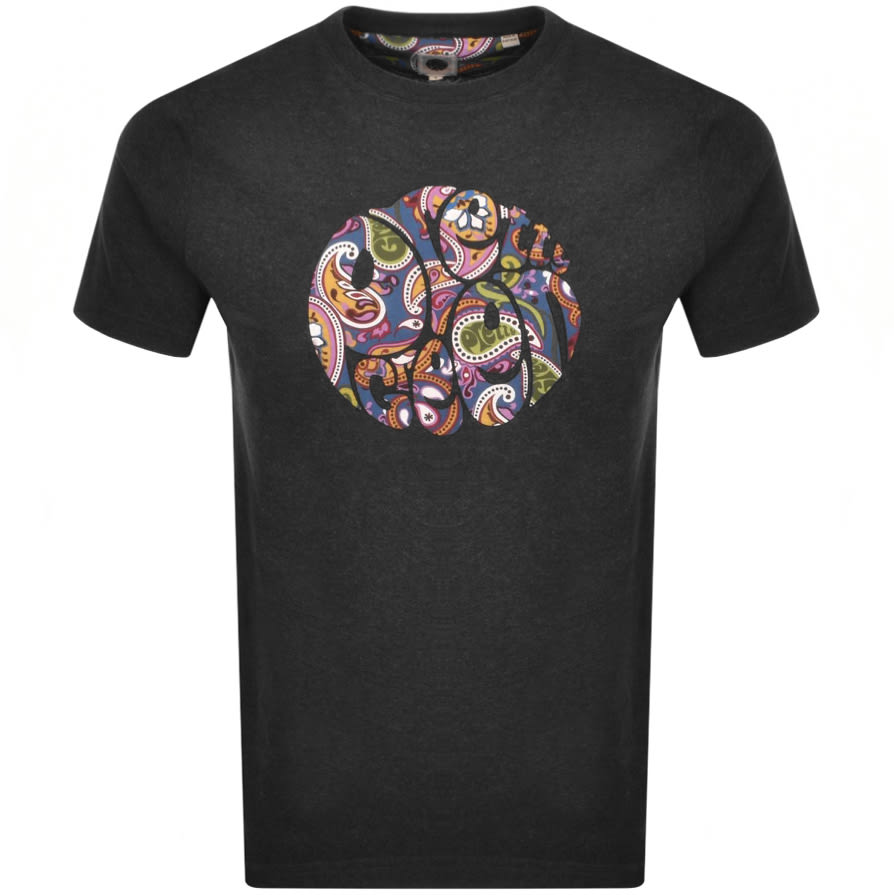 Alternative Image for ProductPretty Green Thornley Paisley Logo T Shirt Grey1